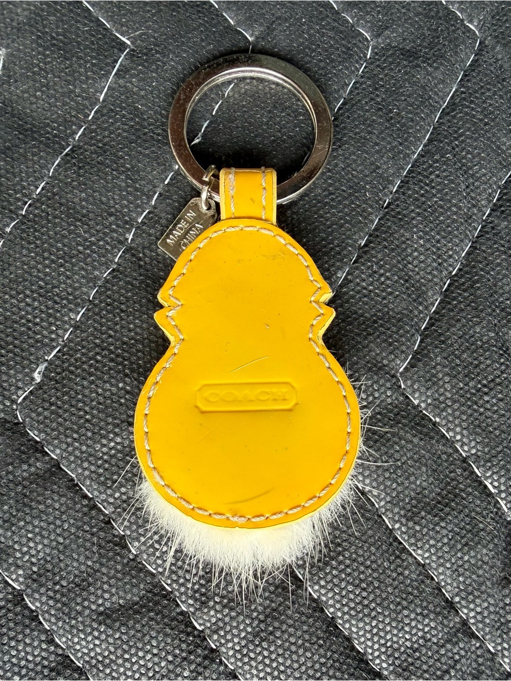 Coach Yellow Chick Key Charm with Silver Hardware - Picture 2 of 3